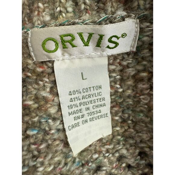 Orvis Multicolor Knit Pullover Sweater Cotton Acrylic Polyester Women's L Large - Picture 4 of 10